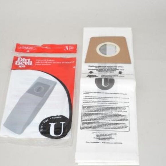 Vacuum cleaner bags for Dirt Devil Style "U" upright - 3 pack - Picture 1 of 1